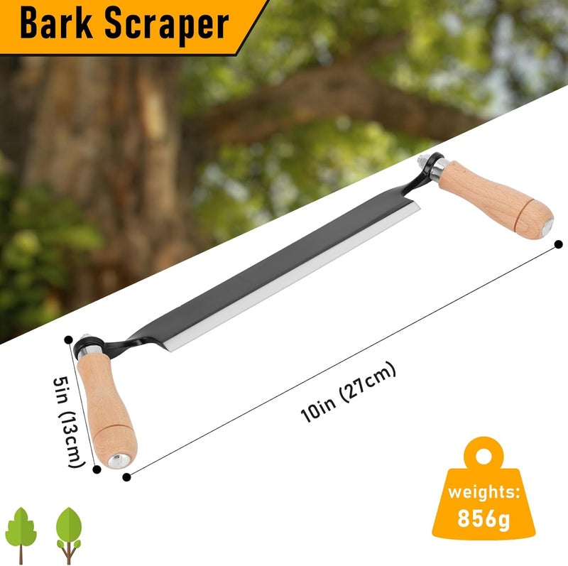 Beendou 10'' Draw Knife,Draw knife Debarking Tool,Curved Draw Knife,Draw Shave Tool Debarking Hand Tool,Ergonomic Handle,Simple and Effortless to Use,Bark Stripper Handsaws Tool - Image 5